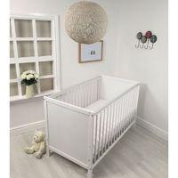 Kiddies Kingdom Kareena Cot Bed/Toddler Bed (140 x 70cm)-White Including Foam Mattress Worth £40!