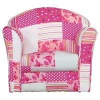 kidsaw mini armchair pink patchwork