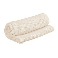 Kiddies Kingdom Deluxe Pram Cellular Blanket-Cream