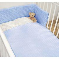 Kiddies Kingdom Marshmallow Cot/Cotbed LUXURY Quilt & Bumper Bedding Set-Blue