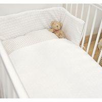 Kiddies Kingdom Marshmallow Cot/Cotbed LUXURY Quilt & Bumper Bedding Set-White