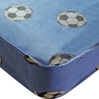 kidsaw single sprung football mattress blue