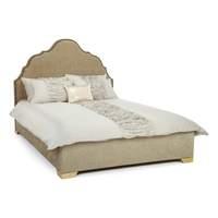 kimberley double fabric bed fudge natural feet