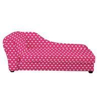 KIDS CHAISE LONGUE in Pink Heart Design