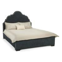 Kimberley King Fabric Bed Ebony Ebony Feet