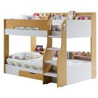 KIDS FLICK BUNK BED in Maple with Storage Drawer