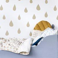 KIDS WALLPAPER Raindrops in Gold