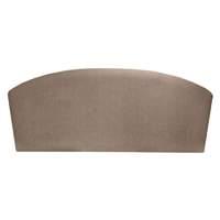 kira upholstered headboard hessian chocolate single