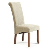 Kingston Fabric Dining Chair Sage Walnut Legs