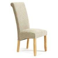 Kingston Fabric Dining Chair Sage Oak Legs