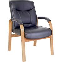 kingston light wood visitor chair