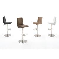 kitts bar stool in faux leather with chrome base