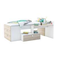 Kimberley Wooden Children Bed In Pearl White And Acacia