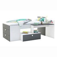Kimberley Children Bed In Pearl White And Graphite Grey
