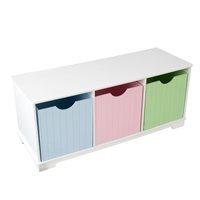 kids nantucket storage bench in pastel