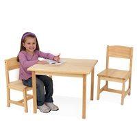 KIDS ASPEN TABLE AND CHAIR SET in Natural Finish