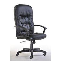 KING MANAGERS LEATHER FACED HIGH BACK CHAIR