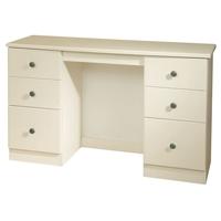 kingston cream dressing table knee hole double pedestal