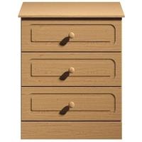 kingstown aylesbury oak chest of drawer 3 drawer wide