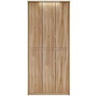 kingstown ocean oak wardrobe 3 door bi fold cornice tall