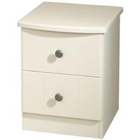 Kingston Cream Bedside Cabinet - 2 Drawer Locker