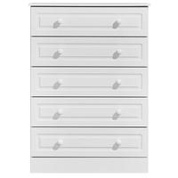 kingstown aylesbury white chest of drawer 5 drawer