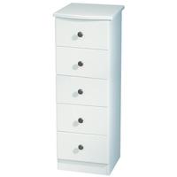 kingston white chest of drawer 5 drawer locker