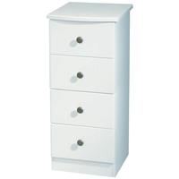 Kingston White Chest of Drawer - 4 Drawer Locker