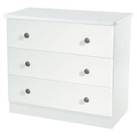 kingston white chest of drawer 3 drawer