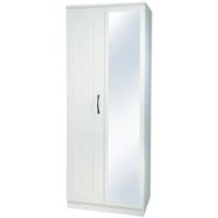 Kingston White Wardrobe - 2ft 6in with Mirror