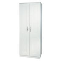 Kingston White Wardrobe - 2ft 6in Plain