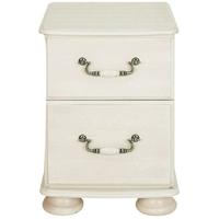 kingstown signature washed cream bedside cabinet 2 drawer