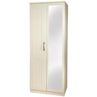 Kingston Cream Wardrobe - 2ft 6in with Mirror