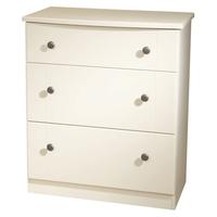 kingston cream chest of drawer 3 drawer deep