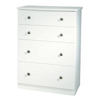 kingston white chest of drawer 4 drawer deep