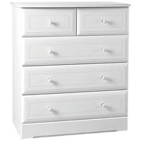 Kingstown Nicole White Chest of Drawer - 3 + 2 Drawers