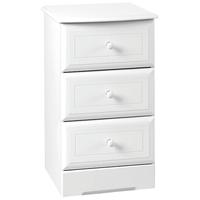 Kingstown Nicole White Chest of Drawer - 3 Drawers Narrow