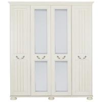 Kingstown Signature Washed Cream Wardrobe - 4 Door with Centre Mirror Tall