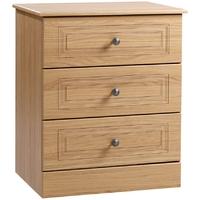 kingstown toledo oak chest of drawer 3 drawer wide