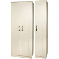 Kingston Cream Triple Wardrobe - Tall Plain