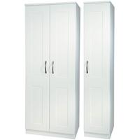 Kingston White Triple Wardrobe - Tall Plain