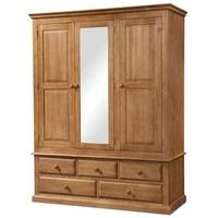 Kingsley Pine 3 Door 5 Drawer Wardrobe