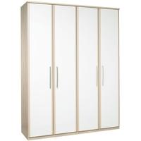 Kingstown Azure White Wardrobe - Tall 4 Door Bi Fold and Cornice