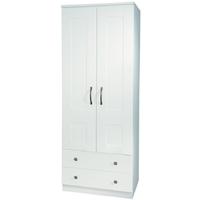 kingston white wardrobe tall 2ft 6in with 2 drawer