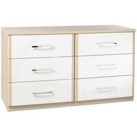 kingstown azure white chest of drawer 6 drawer