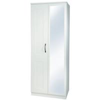 Kingston White Wardrobe - Tall 2ft 6in with Mirror