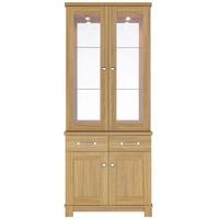 Kingstown Dalby Oak Glass Display Unit - 2 Door