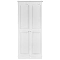 Kingstown Aylesbury White Wardrobe - 2 Door and Cornice