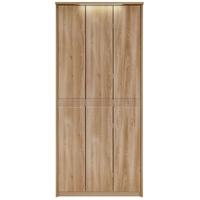 Kingstown Ocean Oak Wardrobe - 3 Door Bi Fold with Light Cornice Tall