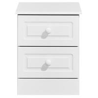 Kingstown Aylesbury White Bedside Cabinet - 2 Drawer